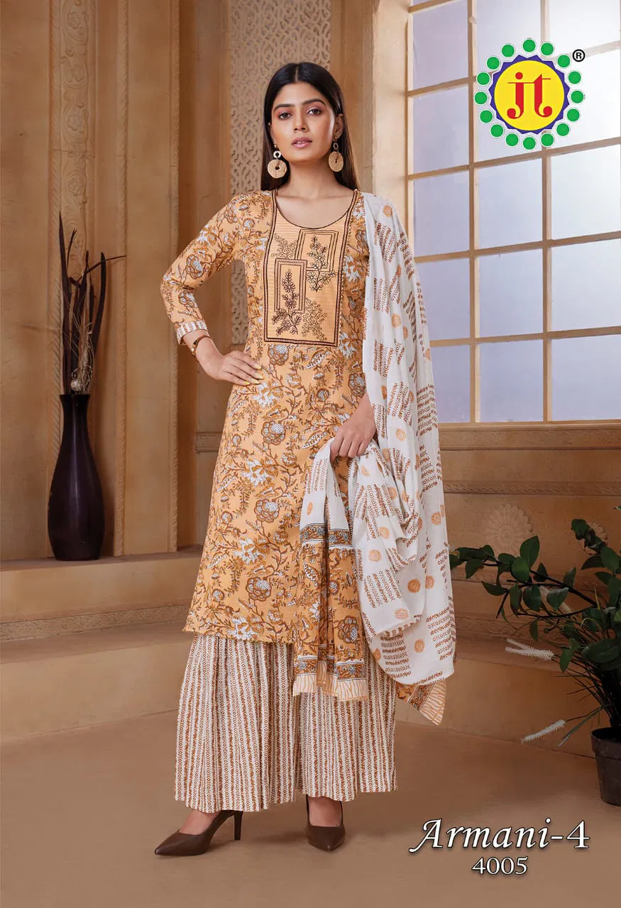 Jt Armani Vol 4 Printed Cotton Dress Material Catalog
